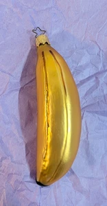 Vintage Weihnachtsschmuck Glas 5 Zoll Banane - Bild 1 von 5