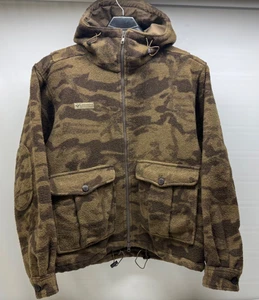 VTG Columbia Men's Medium Gallatin Wool Blend Hooded Camo Hunting Jacket - Picture 1 of 11