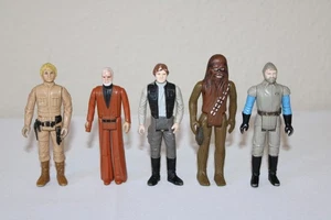 KENNER STAR WARS VINTAGE LOT 5 LUKE BESPIN HAN SOLO CHEWBACCA OBI ONE ORIGINAL - Picture 1 of 12