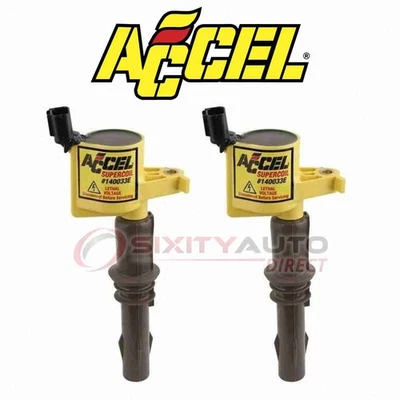 2 pc ACCEL Direct Ignition Coil Kit for 2005-2013 Ford E-350 Super Duty 6.8L wy - Image 1 of 4