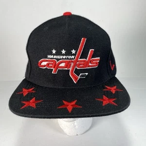 Washington Captials Hat Cap Snap Back Black Red Stars NHL Hockey Zephyr Mens - Picture 1 of 10