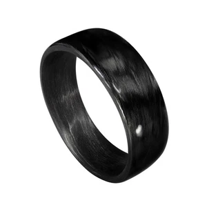 Carbon Fiber Mens Wedding Band - Gloss Finish - Made in USA - sizes 4-16 - Picture 1 of 4
