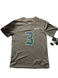 Seattle Seahawks Jersey Size Youth XL 18/20 Russell Wilson #3 Salute to Service - Picture 1 of 6