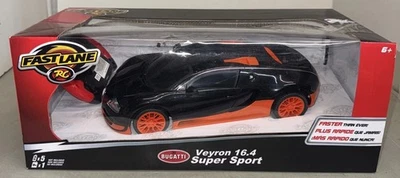 NEW FAST LANE BUGATTI VEYRON 16.4 RC REMOTE CONTROL CAR 27MHz SCALE 1:12 ORG/BLK - Image 1 of 4
