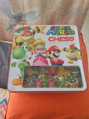 Super Mario Chess Set Collectors Edition Tin Box Nintendo 2009 COMPLETE - Image 1 of 2