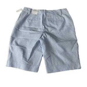 Bermudas a Rayas Azules Talbots Pantalones Cortos Para Mujer Talla 4 Informales Estilo Missy Nuevas $70 - Imagen 1 de 18