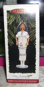 1996 Native American Barbie Dolls of World Hallmark Ornament #1st in Series MIB - Imagen 1 de 1