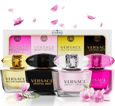 Versace Mini 4 x 0,17 oz EDP y EDT Splash para mujer leer anuncio nuevo en caja 4 piezas Foto 1 de 4