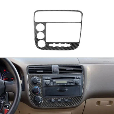 Cubierta interior de consola central de fibra de carbono para Honda Civic 2003-2005 Foto 1 de 4