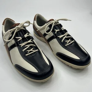 Herren Cole Haan Gr. 11 M Vibram Leder Farbe Block schwarz braun Aktiv Turnschuhe - Bild 1 von 11