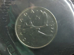 Cuarto Canadian Prooflike 1977 ($0,25) - Imagen 1 de 2