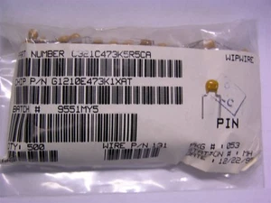 40 Kemet C321C473K5R5CA .047uF 50V 10% X7R Multilayer Ceramic Capacitors - Picture 1 of 1