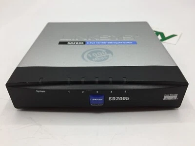 CISCO SD2005 5-PORT GIGABIT Switch 10/100/1000 Gigabyte Switch [UNIT ONLY] - Image 1 of 4