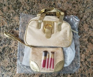 AVON, GOLDENE HANDTASCHE/HANDTASCHE MIT SCHMINKTASCHE INNEN, NIE BENUTZT, NEU IN TASCHE - Bild 1 von 12