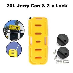 30L Jerry Can Heavy Duty Fuel Container Spare Container Yellow with 2 Locks - Picture 1 of 9