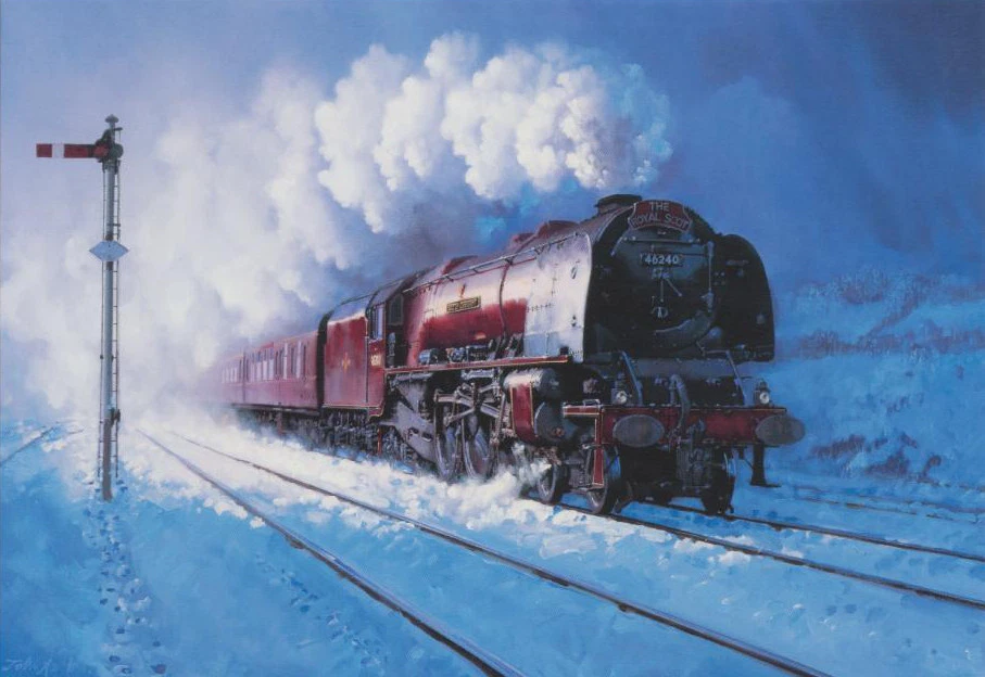 Duchess BR LMS Railway Engine Steam Locomotive Train Christmas or Birthday Card