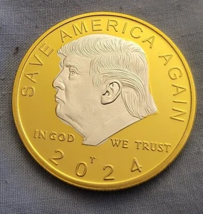 Moneda de Oro Donald Trump 2024 Plata Antiguo Presidente de EE. UU. Intento de Asesinato Disparo - Imagen 1 de 20