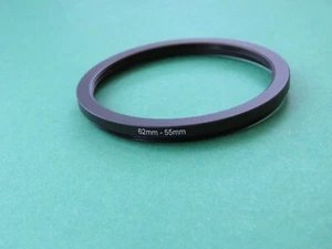 62mm-55mm Stepping Step Down Male-Female Filter Ring Adapter 62mm-55mm - Picture 1 of 2