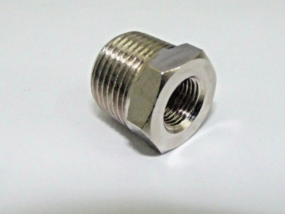 KELM Bsp Adaptor reducer Male 1/2" Bsp to 1/4" Bsp Female Pneumatic Air Nickel plated