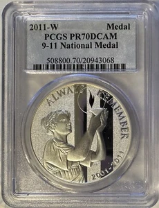 2011 W - 9/11 Silver National Medal PCGS PR70DCAM - Picture 1 of 4