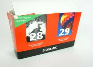 Lexmark 28 black 29 color genuine Ink cartridges X Series X5495 - Picture 1 of 11