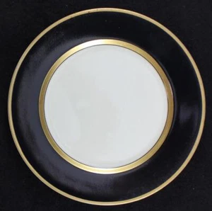 Fitz Floyd RENAISSANCE BLACK ON WHITE Bread & Butter Plate GREAT CONDITION - Picture 1 of 3