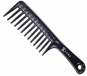 Kobe Pro Wide Tooth Detangling Rake Comb Extra Large 24cm Black, Salon or Barber - Picture 1 of 4