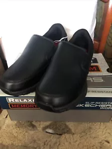 Women’s Skechers Slip Resistant Work Shoes 8 Black Memory Foam Relaxed Fit - Picture 1 of 5