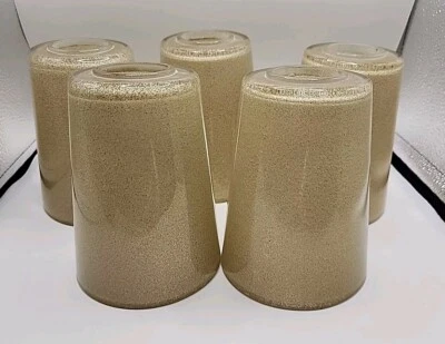 Repuesto de luces colgantes. Vidrio grueso. Arena/Beige. Juego de 5. Foto 1 de 4