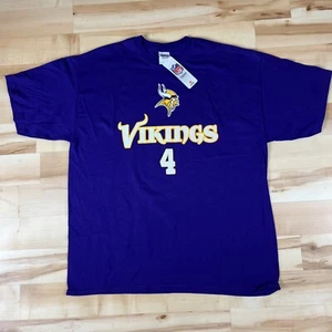 Minnesota Vikings Brett Favre Shirt Men XL Purple NFL #4 HOF New with Tags NWT - Picture 1 of 10