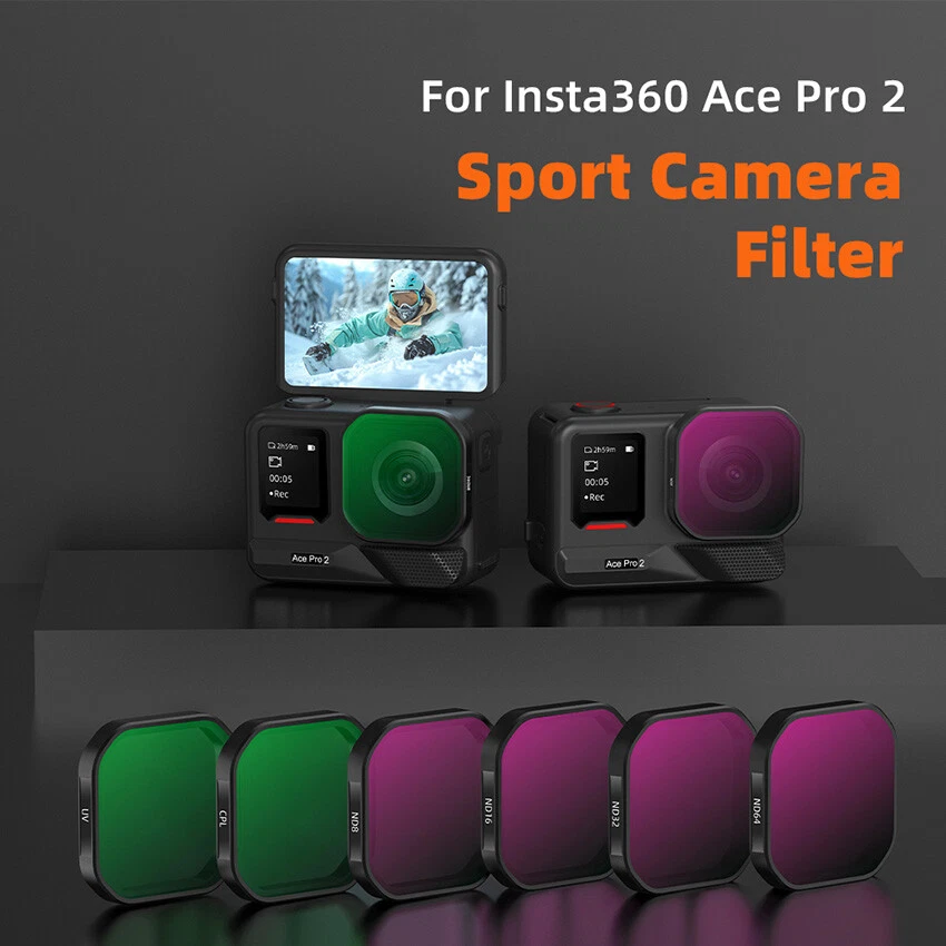Sports Camera Optical Glass Filters UV Protection Filters for Insta360 Ace Pro 2 - Image 1 of 4