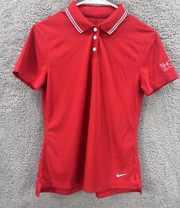 Nike Women's 100% Polyester Polo Golf Shirt-Size Small