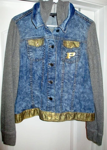 Purdue Boilermakers Denim Jacket  w/ Hood, Relativity - Women's, Teen  Large Cover