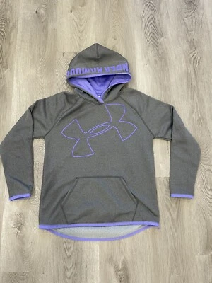 Under Armour Cold Gear Storm 1 Niña Sudadera con Capucha Logo Juvenil L Grande YLG Gris/Púrpura Foto 1 de 4