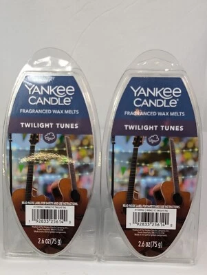 Lote de 2 pacotes Yankee Candle cera perfumada derrete ~ Twilight Tunes 2,6 oz Ea - Imagem 1 de 3