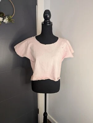 Top corto totalmente soplado hecho a mano rosa envejecido talla pequeña Foto 1 de 4