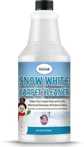 SOLUCIÓN LIMPIADORA DE ALFOMBRAS BLANCA COMO LA NIEVE Y USO A MÁQUINA, CHAMPÚ PARA EXTRAER ALFOMBRAS 32 OZ - Imagen 1 de 6