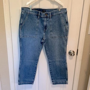 Neu mit Etikett J Crew Tapered Leg Denim Hose Jeans Größe 32 Petite (14p) - Bild 1 von 5