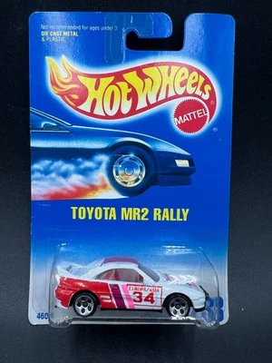 Hot Wheels Toyota MR2 White 5 Dot 1992 Mainline #233 MIP! Nice Card - Image 1 of 3
