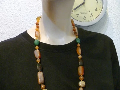 Splendida collana IN varie pietre preziose collana 28 5/16 pollici annodata - Immagine 1 di 4