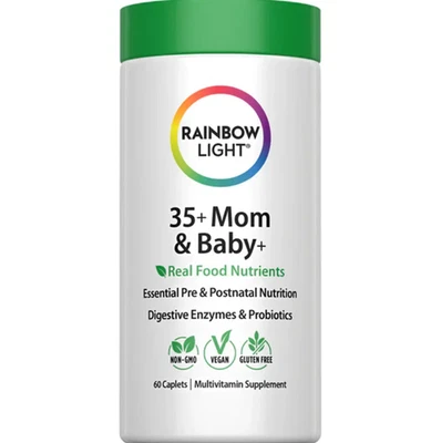 Rainbow Light 35+ mamá y bebé + nutrientes alimenticios reales (60 cápsulas) Foto 1 de 4