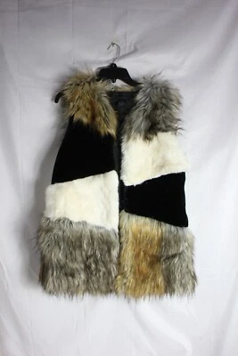 Chaleco largo Steve Madden para mujer OSFM bloque de color piel sintética Foto 1 de 4