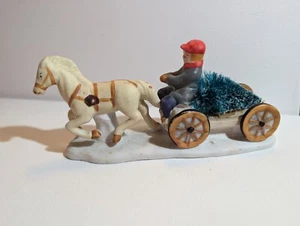 Noma Dickensville Old World Village Porcelain Horse and Wagon #13009 Christmas. - Picture 1 of 3