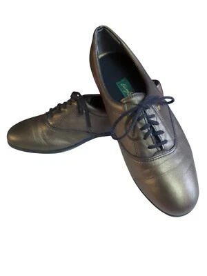 Oxford Easy Spirit Mujer Movimiento Puntera Cerrada Cuero Dorado Antiguo 7B Comodidad Foto 1 de 4