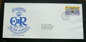 1977 GRENADINES of ST VINCENT FIRST DAY COVER QE11 SILVER JUBILEE SG95 - Picture 1 of 1