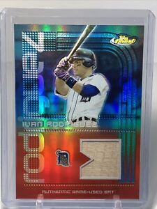 Ivan Rodriguez 2004 Topps Finest Refractor Game Used Bat + 2nd Bat Relic Card