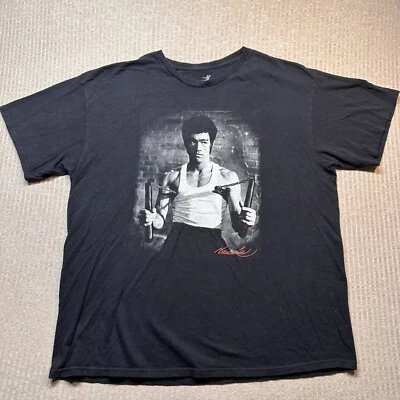 Camiseta Bruce Lee Para Hombre Talla XL Nunchucks Gráfica Negra Artes Marciales Licenciada Foto 1 de 4