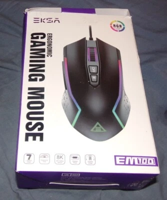 Gaming Mouse, Wired Ergonomic Gaming Mice with 7 Programmable Buttons RGB - Image 1 of 3