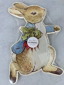 Meri Meri Multicolored Cheeky Peter Rabbit & Friends Garland 12 Plates - 10" - Picture 1 of 6
