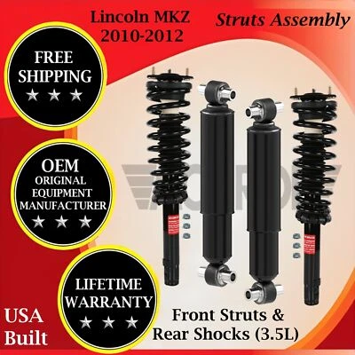Amortiguadores delanteros y traseros Monroe OEM para Lincoln MKZ 2010-2012 garantía de por vida. Foto 1 de 4